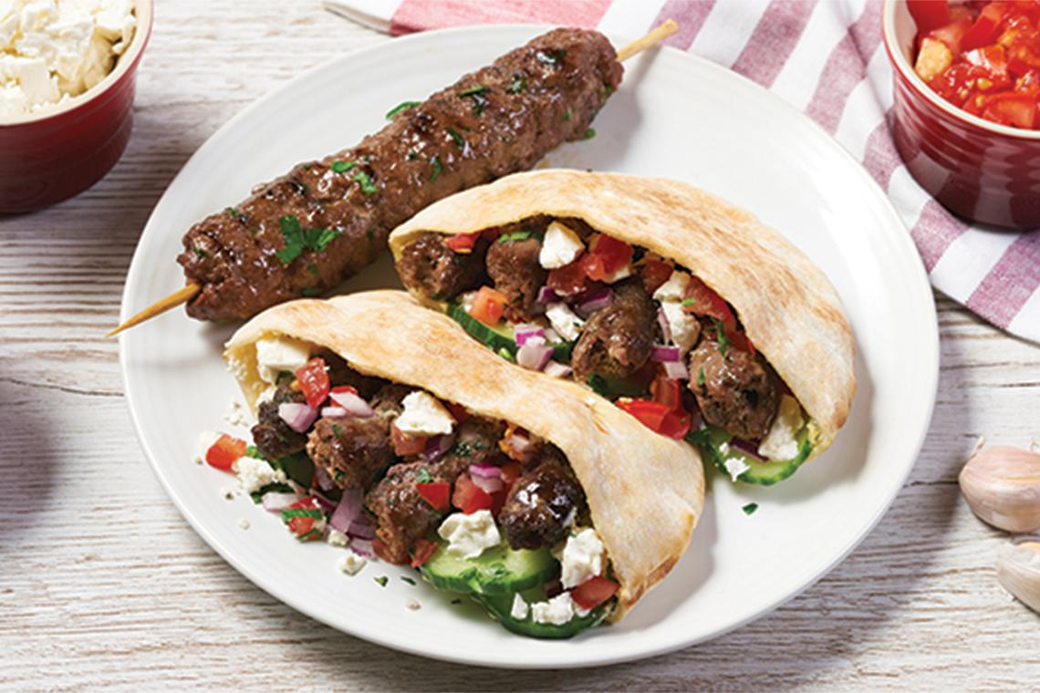 Beef kebab in pita